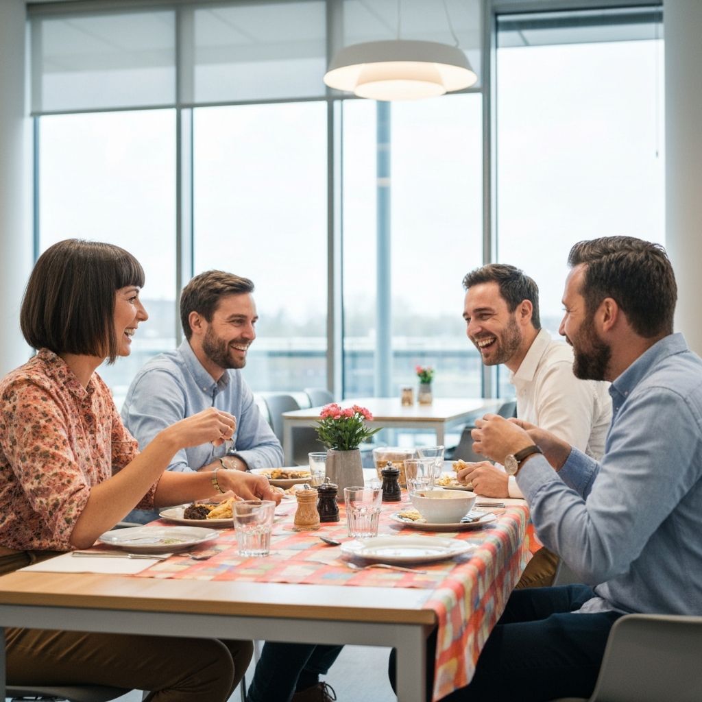 Lunch met collega's
